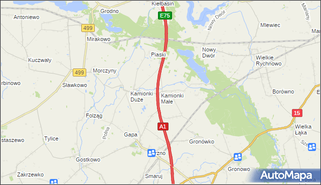 mapa Kamionki Małe, Kamionki Małe na mapie Targeo