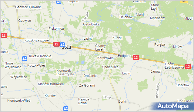 mapa Karszówka, Karszówka na mapie Targeo