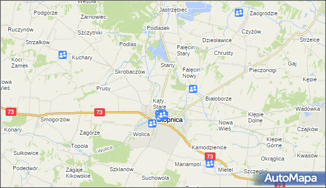 mapa Kąty Nowe, Kąty Nowe na mapie Targeo