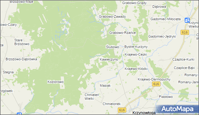 mapa Kawieczyno, Kawieczyno na mapie Targeo