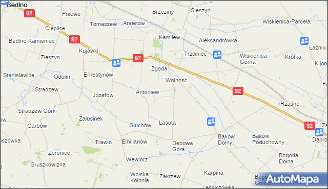 mapa Kazimierek, Kazimierek na mapie Targeo