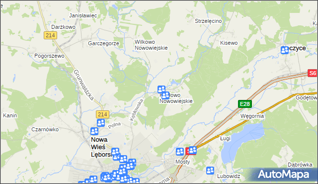 mapa Kębłowo Nowowiejskie, Kębłowo Nowowiejskie na mapie Targeo