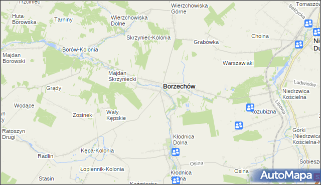 mapa Kępa Borzechowska, Kępa Borzechowska na mapie Targeo