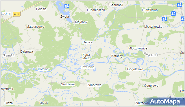 mapa Kępa Wielka, Kępa Wielka na mapie Targeo