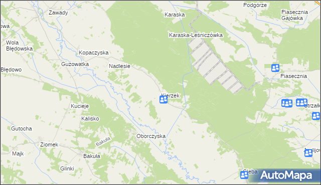 mapa Kierzek gmina Kadzidło, Kierzek gmina Kadzidło na mapie Targeo