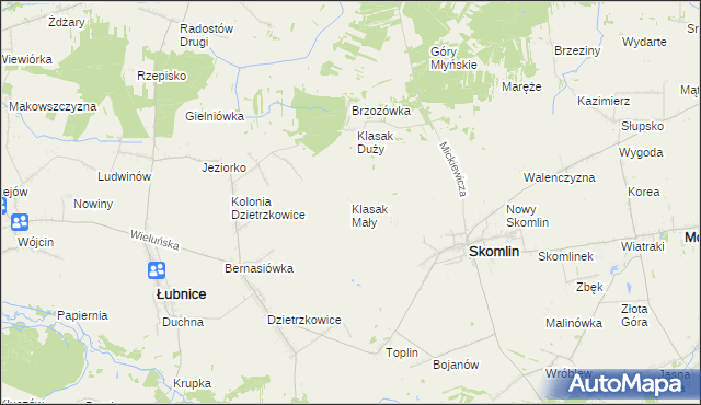 mapa Klasak Mały, Klasak Mały na mapie Targeo