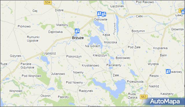 mapa Kleszczyn, Kleszczyn na mapie Targeo