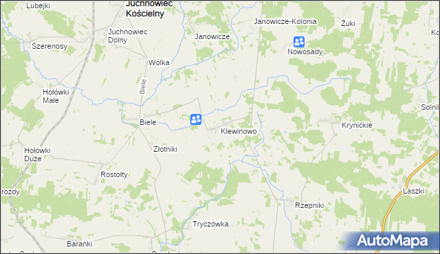 mapa Klewinowo, Klewinowo na mapie Targeo