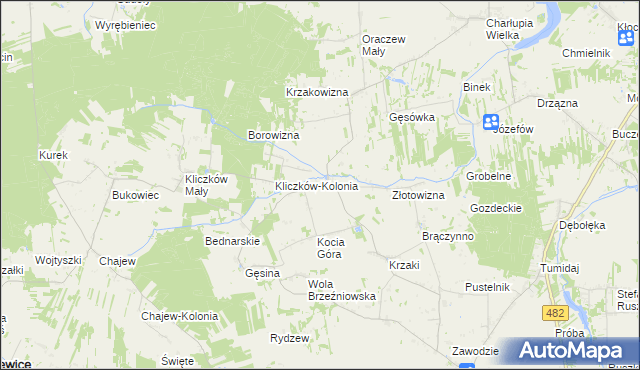 mapa Kliczków Wielki, Kliczków Wielki na mapie Targeo