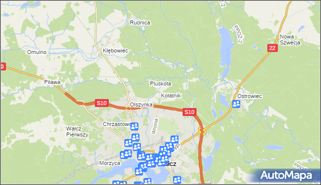 mapa Kołatnik, Kołatnik na mapie Targeo