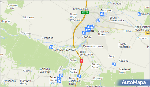 mapa Kolonia Seredzice, Kolonia Seredzice na mapie Targeo