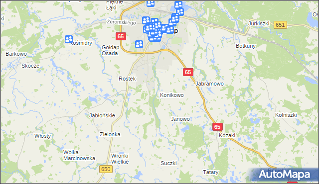 mapa Konikowo gmina Gołdap, Konikowo gmina Gołdap na mapie Targeo