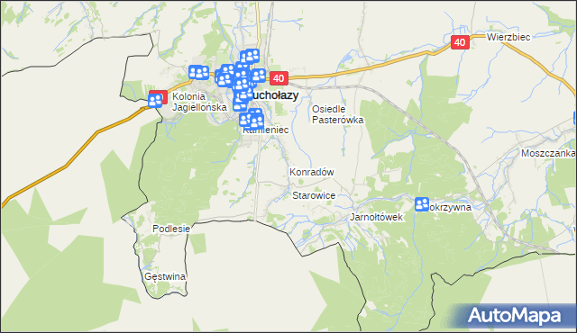 mapa Konradów gmina Głuchołazy, Konradów gmina Głuchołazy na mapie Targeo