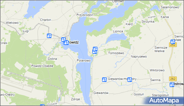 mapa Kosewo gmina Ostrowite, Kosewo gmina Ostrowite na mapie Targeo