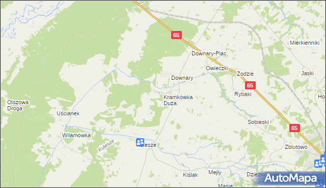 mapa Kramkówka Duża, Kramkówka Duża na mapie Targeo