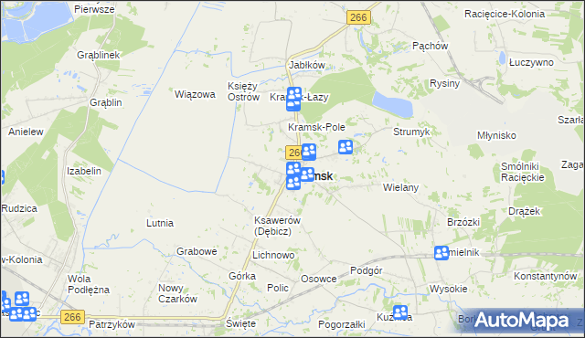 mapa Kramsk, Kramsk na mapie Targeo