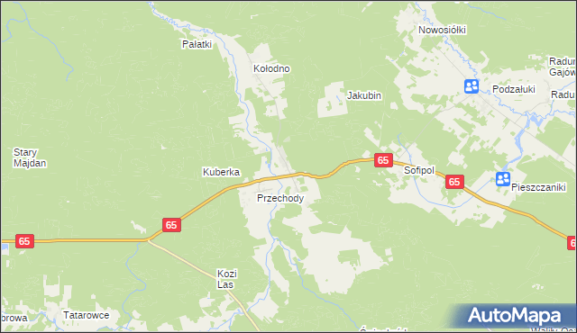 mapa Królowy Most, Królowy Most na mapie Targeo