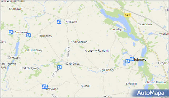 mapa Kruszyny-Rumunki, Kruszyny-Rumunki na mapie Targeo