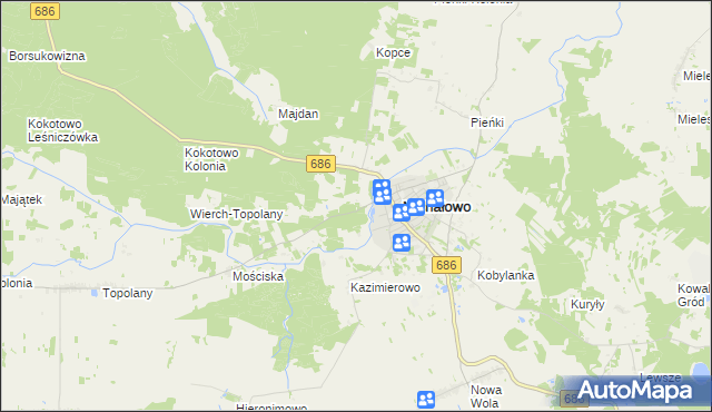 mapa Krynica gmina Michałowo, Krynica gmina Michałowo na mapie Targeo