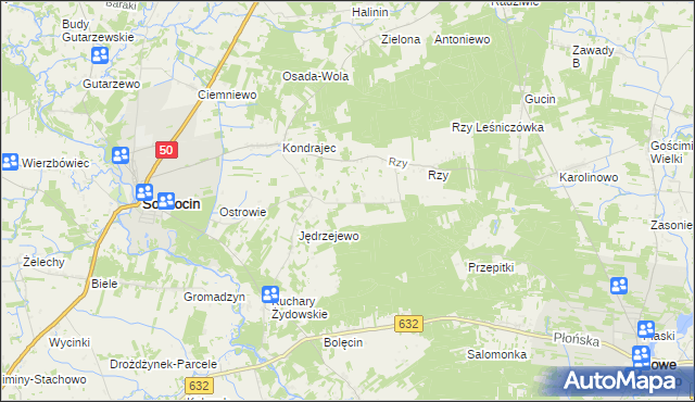 mapa Kuchary Królewskie, Kuchary Królewskie na mapie Targeo