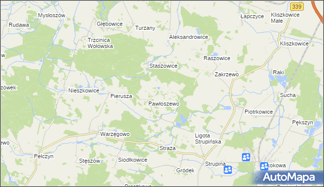 mapa Łazarzowice, Łazarzowice na mapie Targeo