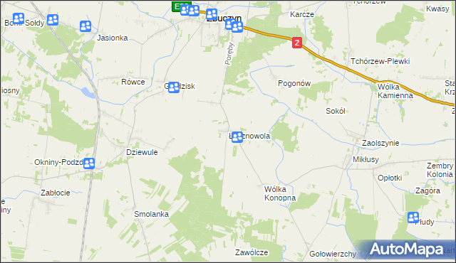 mapa Łęcznowola, Łęcznowola na mapie Targeo