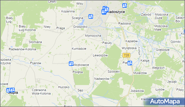 mapa Lewoszów, Lewoszów na mapie Targeo