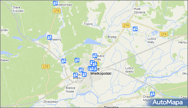 mapa Łokacz Mały, Łokacz Mały na mapie Targeo