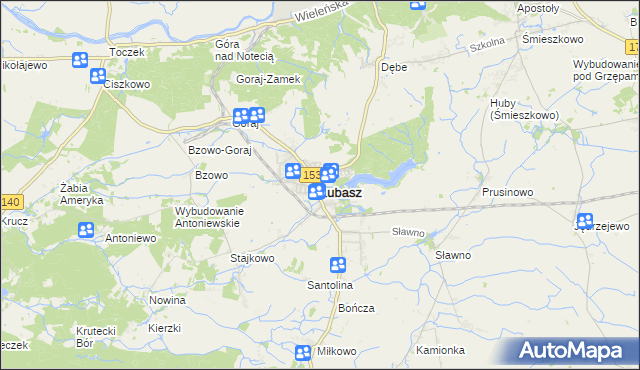 mapa Lubasz powiat czarnkowsko-trzcianecki, Lubasz powiat czarnkowsko-trzcianecki na mapie Targeo