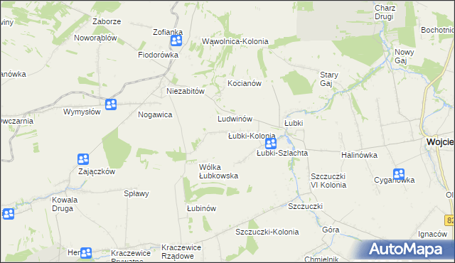 mapa Łubki-Kolonia, Łubki-Kolonia na mapie Targeo