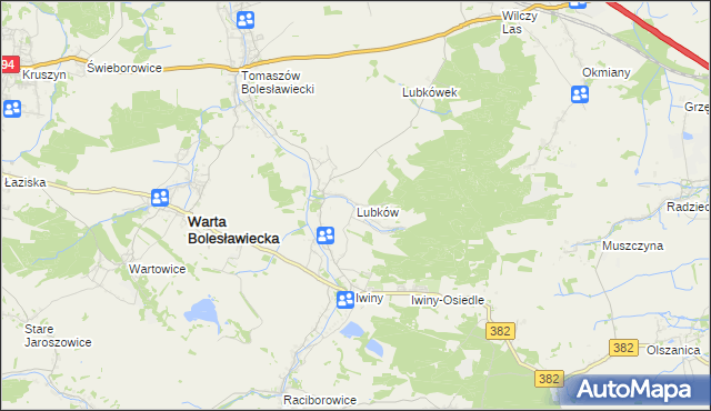 mapa Lubków, Lubków na mapie Targeo