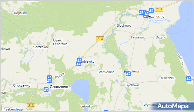 mapa Lublewo Lęborskie, Lublewo Lęborskie na mapie Targeo