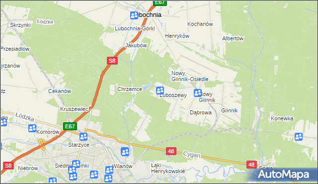 mapa Luboszewy, Luboszewy na mapie Targeo