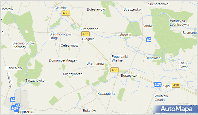 mapa Maksymilianów gmina Borek Wielkopolski, Maksymilianów gmina Borek Wielkopolski na mapie Targeo
