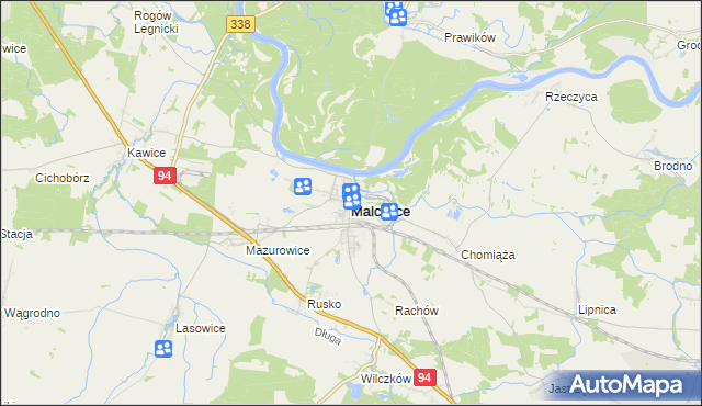 mapa Malczyce powiat średzki, Malczyce powiat średzki na mapie Targeo