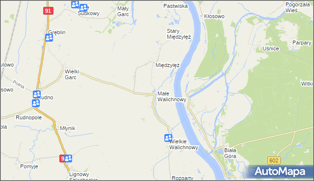 mapa Małe Walichnowy, Małe Walichnowy na mapie Targeo