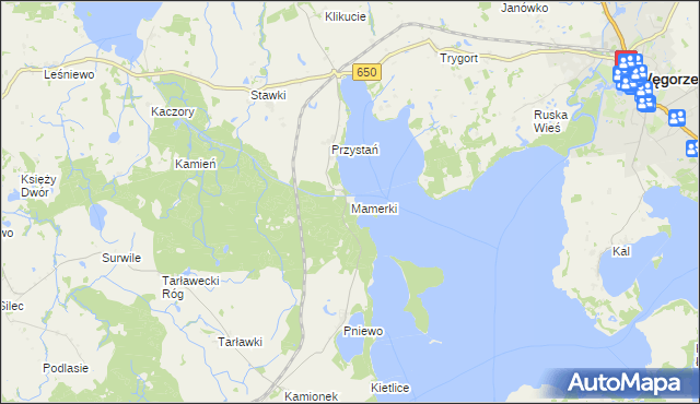 mapa Mamerki, Mamerki na mapie Targeo