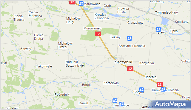 mapa Marcjanów gmina Szczytniki, Marcjanów gmina Szczytniki na mapie Targeo