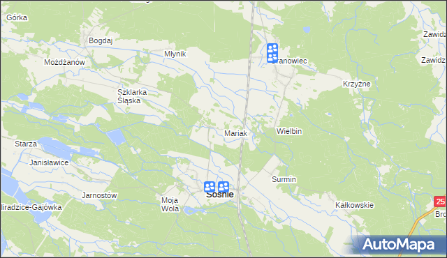 mapa Mariak, Mariak na mapie Targeo