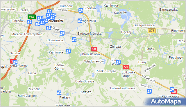 mapa Marianka gmina Mszczonów, Marianka gmina Mszczonów na mapie Targeo