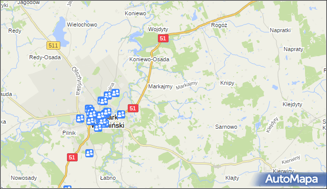 mapa Marków, Marków na mapie Targeo