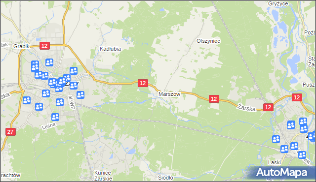 mapa Marszów, Marszów na mapie Targeo