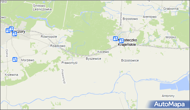 mapa Miasteczko-Huby, Miasteczko-Huby na mapie Targeo