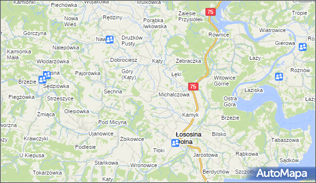 mapa Michalczowa, Michalczowa na mapie Targeo