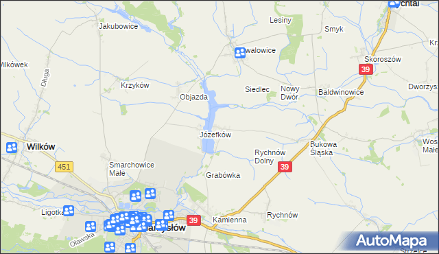 mapa Michalice, Michalice na mapie Targeo