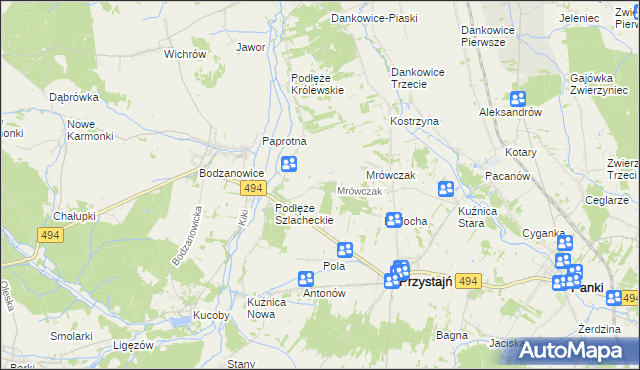 mapa Michalinów, Michalinów na mapie Targeo