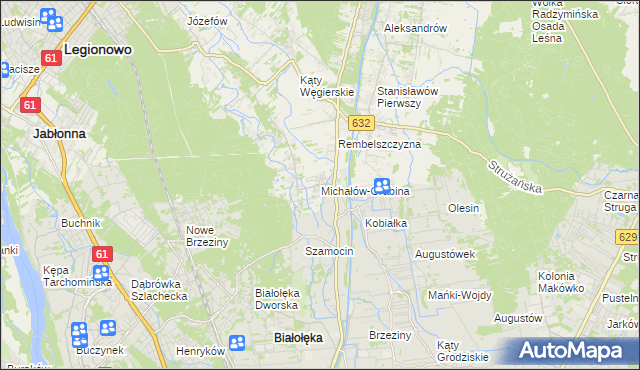 mapa Michałów-Grabina, Michałów-Grabina na mapie Targeo