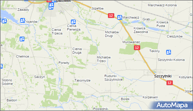 mapa Michałów Trzeci, Michałów Trzeci na mapie Targeo