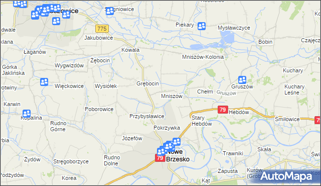 mapa Mniszów, Mniszów na mapie Targeo