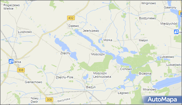 mapa Mościszki, Mościszki na mapie Targeo